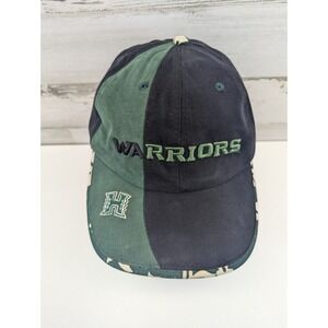 Hawaii Rainbow Warriors Hat Cap Strap Back Green Black College Football Mens